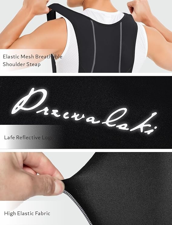 Przewalski Mens 3D Padded Cycling Bib Shorts Bicycle Biking Bib Tights