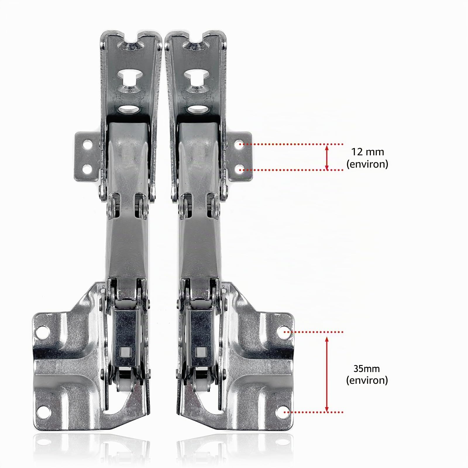 SPARES2GO Hettich Lot de charnières de porte intégrées pour réfrigérateur congélateur (charnières gauche et droite avec codes : 3306 3702 3307 3703 5.0 41.5)