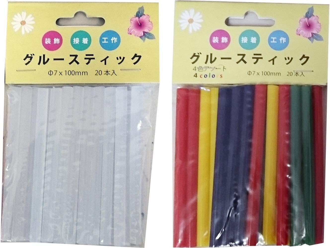 グルースティック 本入り ４色アソート グルーガン Amazon