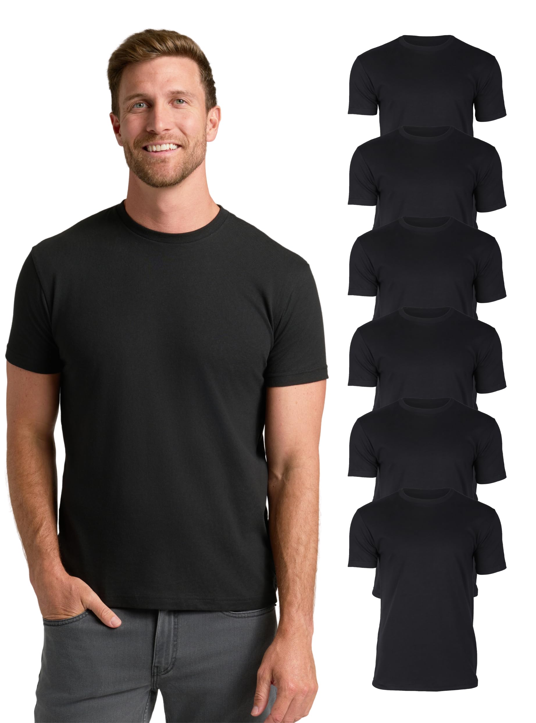 True Classic Mens T-Shirts – Short Sleeve Crew Neck T Shirts for Man, Cotton Blend Plain Novelty Men's T-Shirts