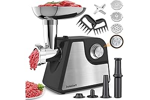 Maquina de Moler Carne Eléctrica con Accesorios para Hamburguesas, Salchichas y Kebab,...