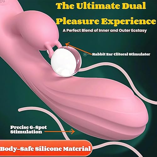 Miniatura 4 de Juguete para adultos para mujer, 12 patrones, orejas de conejo, juguetes de silicona seguros para el cuerpo, potente herramienta de estimulación