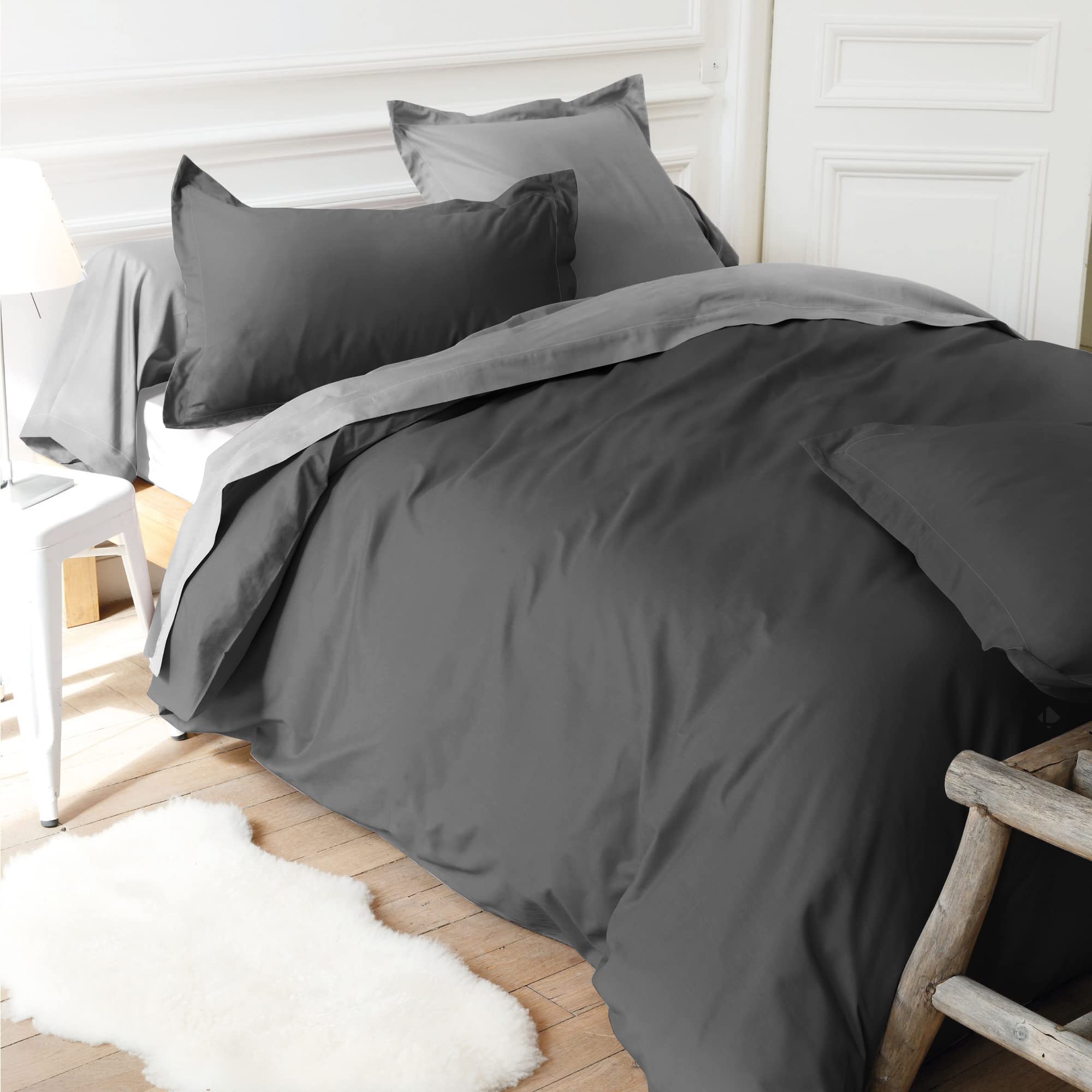 Linnea Housse de Couette uni 300x240 cm 100% Coton Alto Manhattan