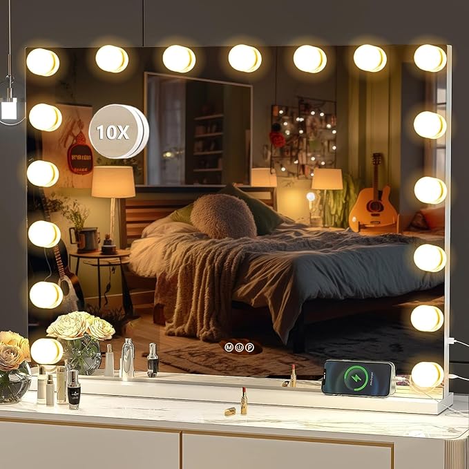 Puselo Hollywood Large Makeup Vanity Mirror LED Lights (80X62cm