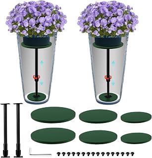 2 Pack Plant Risers for Inside Pots, 17.5-32" Rise Wooden Planter Inserts