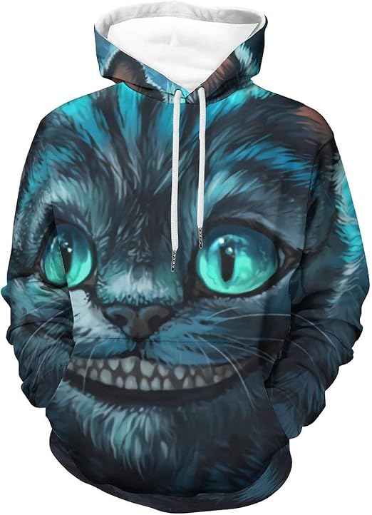 Cheshire Cat Cool Hoodie 3D Printed Hooded Pullover Sweatshirt for Me