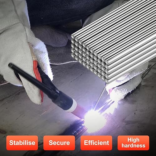 Miniatura 6 de 30 varillas de soldadura de aluminio, alambre de soldadura de 20 pulgadas de largo, eje sólido de metal para soldadura de solución