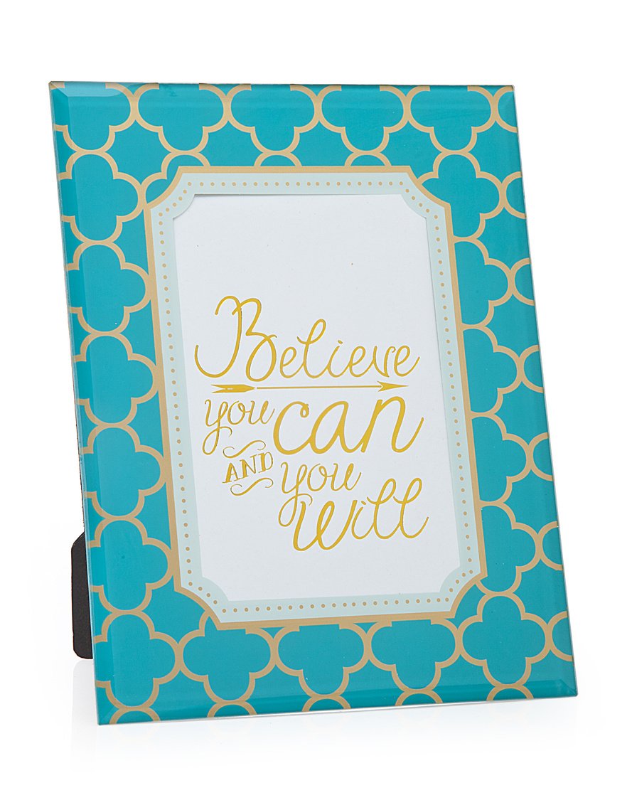 Philip Whitney Blue W Gold Damask 4x6 Picture Frame