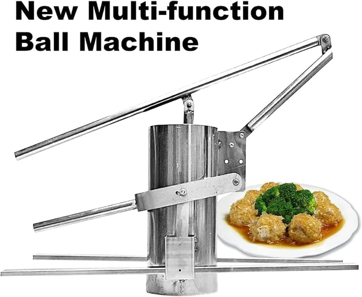 Meatball Processing Multifunctional Meatball Machine，Shirmp Meat Ballers Mold Tools ，Stainless Steel Fish Beef Pork Ball Making Tool，Perfect for Your Kitchen (Size : 19mm)