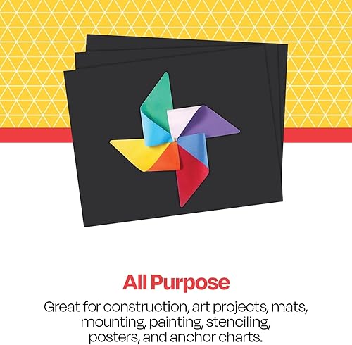 Miniatura 27 de School Smart Railroad - Papel para póster (22 x 28 pulgadas), 4 capas, negro, paquete de 25