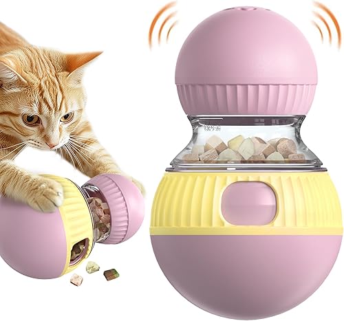 Juguetes dispensadores interactivos ajustables para gatos, juguete realista de sandpiper Chirp Tweet Ball (el sonido se puede apagar) para gatos de