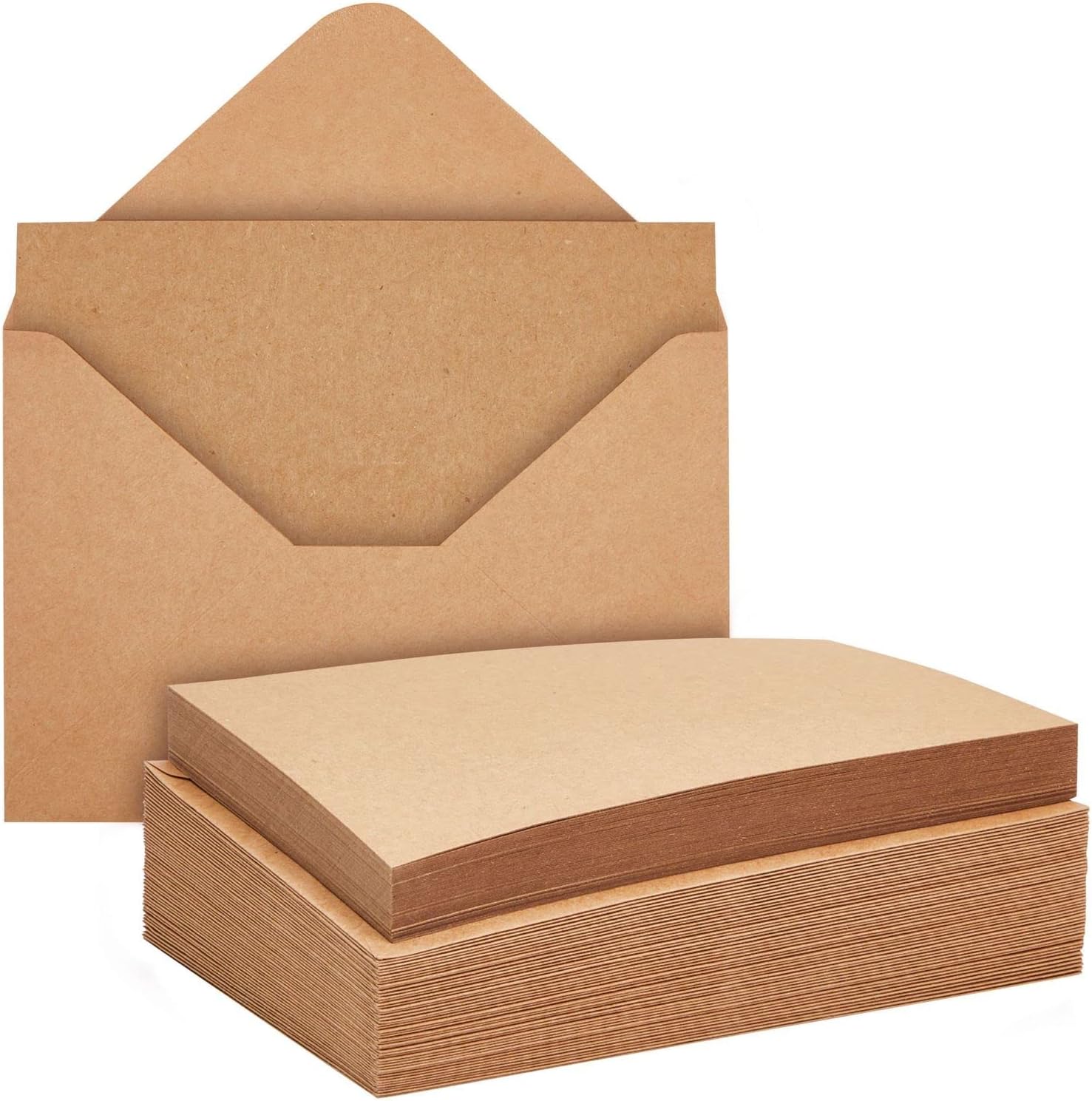 48 Pack Blank Invitations with Envelopes, Printable Kraft