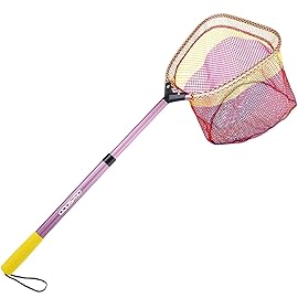 Kids Fishing Net, Telescoping Bait Net, Minnow Net, Butterfly Net - 11.4 Net Depth, Handle Extends to 30 for Easy Catch and Release