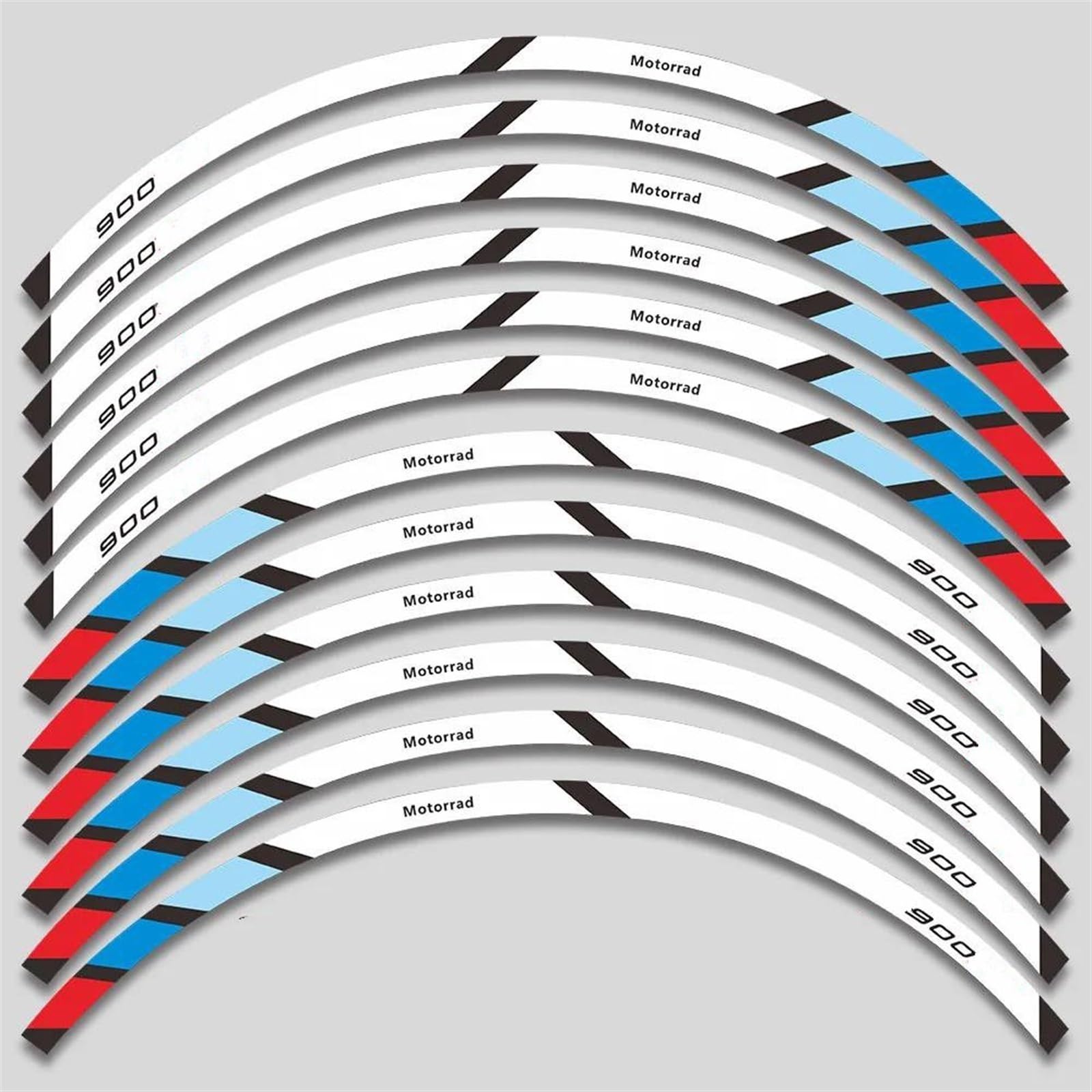 Motorcycle Wheel Sticker Inner Rim Reflective Protection Decal Decorative Film for BMW F900XR F900xr F900 XR F 900 Decorative(Color12)