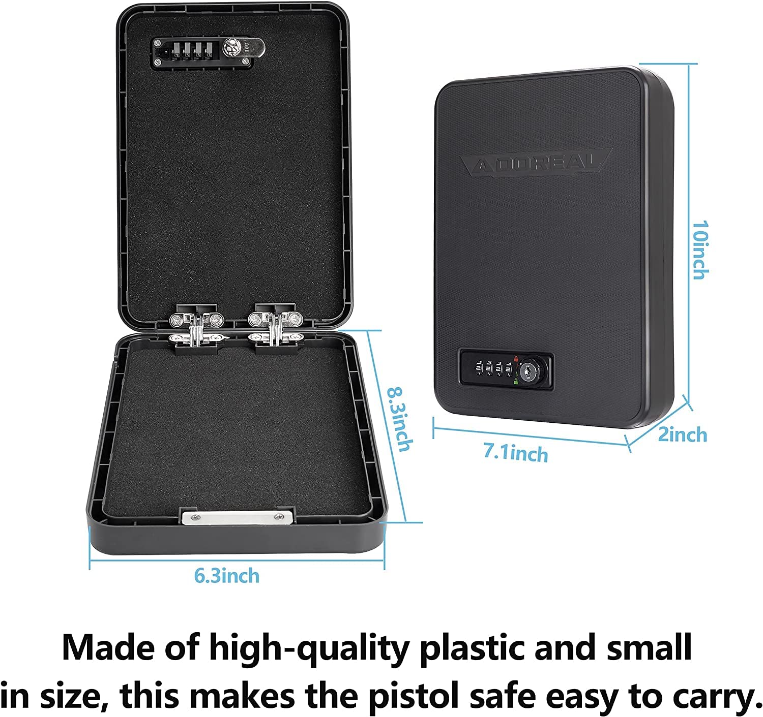 BOOSTEADY Caja Fuerte Pequeña con Cerradura de Combinación para Pistolas