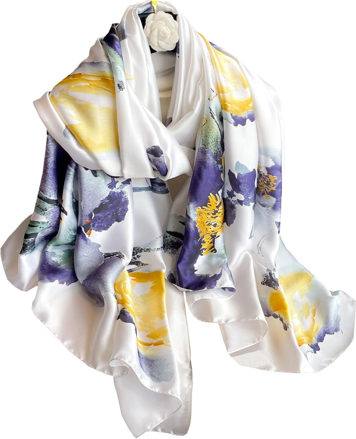 Dress Scarves Shawl Wraps Long Silky Scarf for Women Dressy Fashion Lightweight for Decorative Formal Evening Gowns