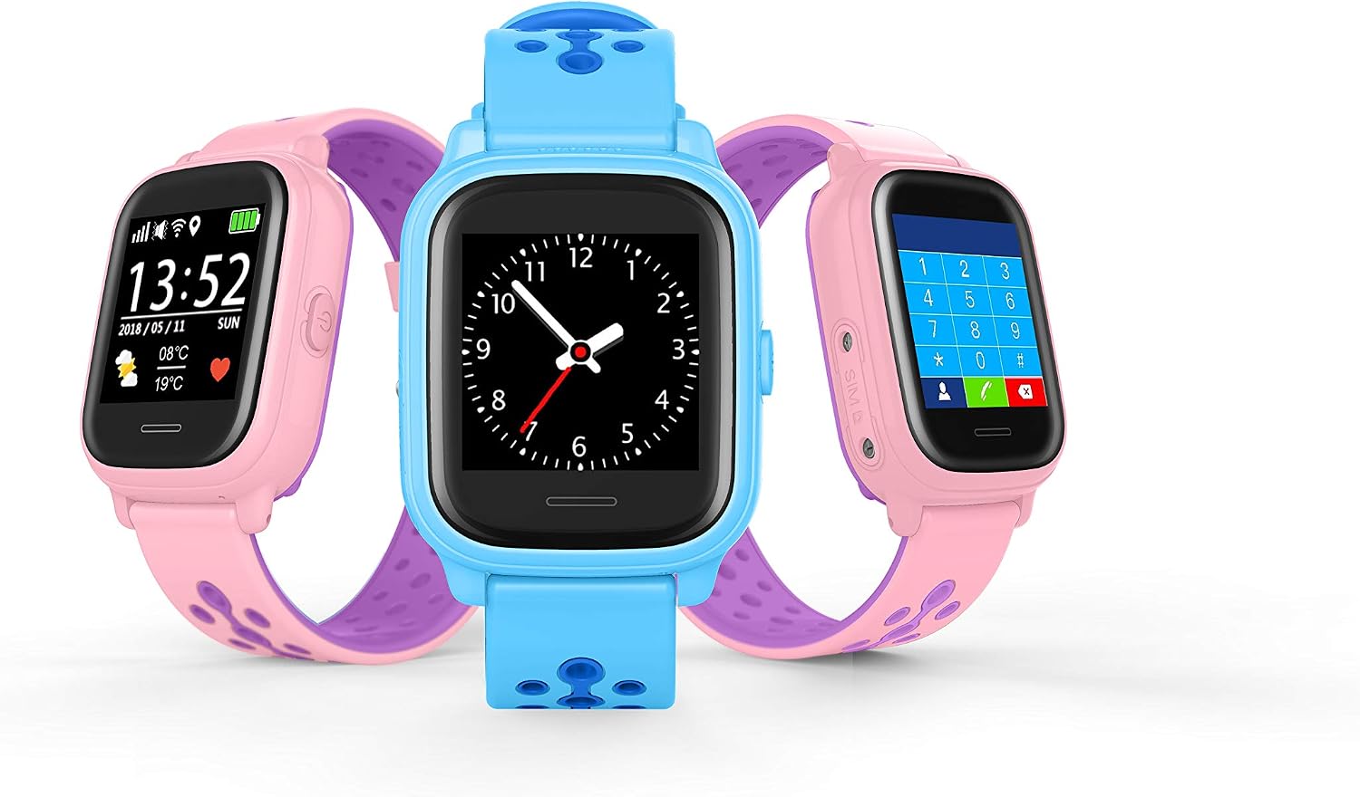 Anio 4 Touch - Smartwatch para niños, con GPS, protección para su Hijo,  Llamada de Emergencia SOS y función de teléfono, sin función de Montaje,  Reloj GPS para niños, Color Negro :