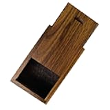 TATMOHIK Small Wood Gift Box with Sliding Lid, Sliding Top Tiny Wooden Keepsake Box USB Box for Family/Friends/Photographer/Client(Walnut Wood,3.15x2x0.98inch)