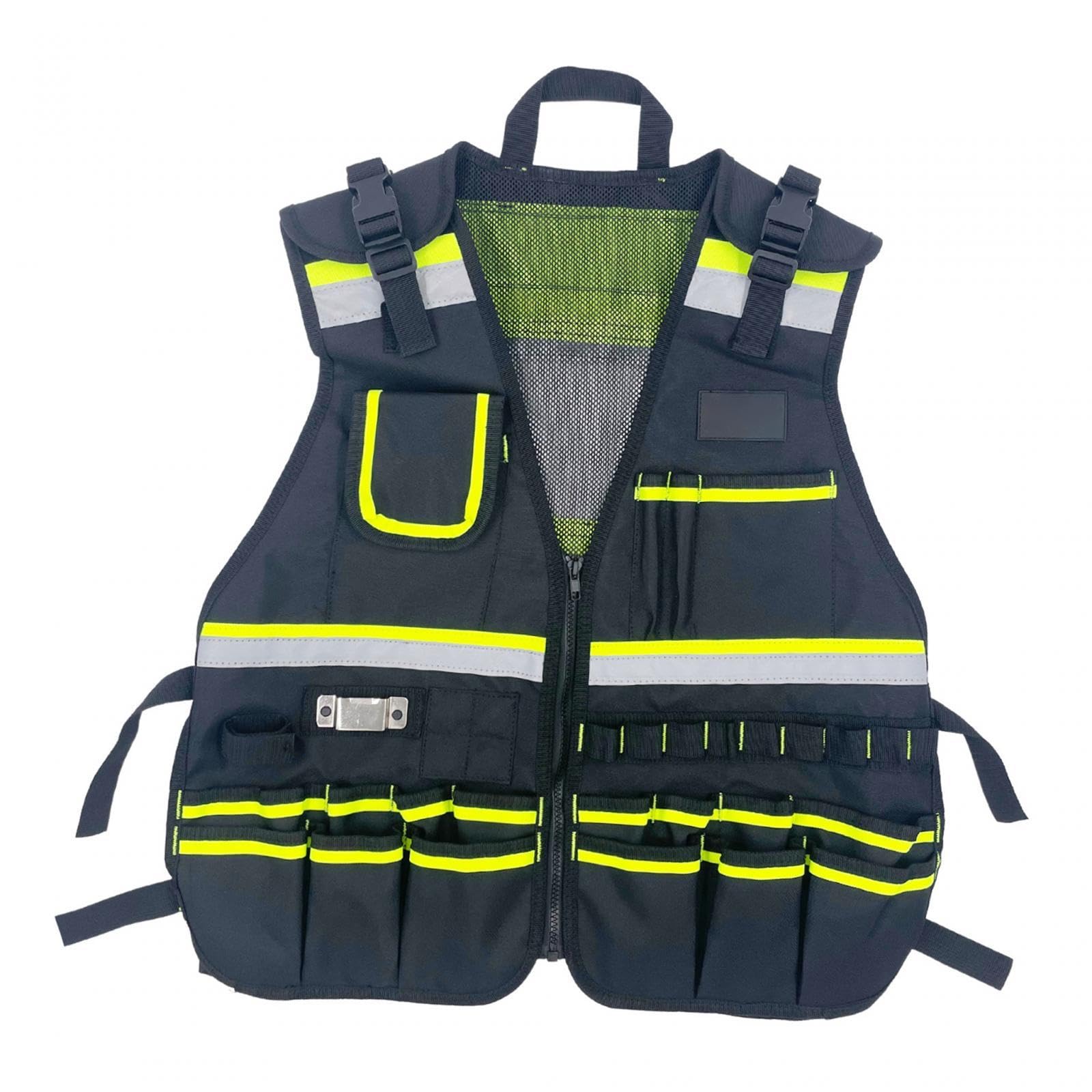 predolo Chaleco para herramientas de electricista, estilos de chaleco, bolsa de herramientas, accesorios, organizador, bolsa de almacenamiento, soporte para