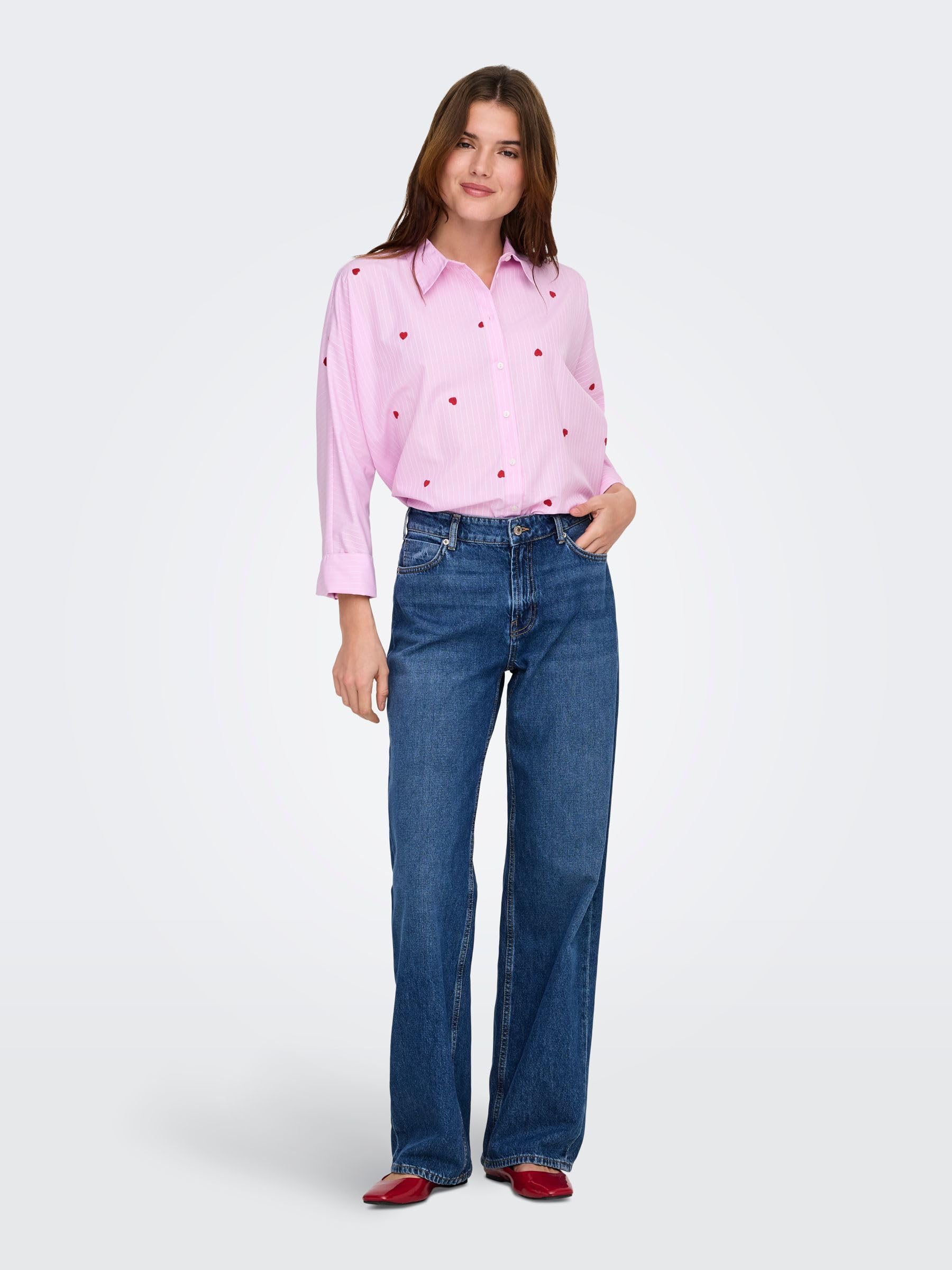 Only Onlnew Lina Grace STR EMB Shirt WVN Noos Onlnew Lina Grace STR EMB T-Shirt WVN Noos Femme (Lot de 1)
