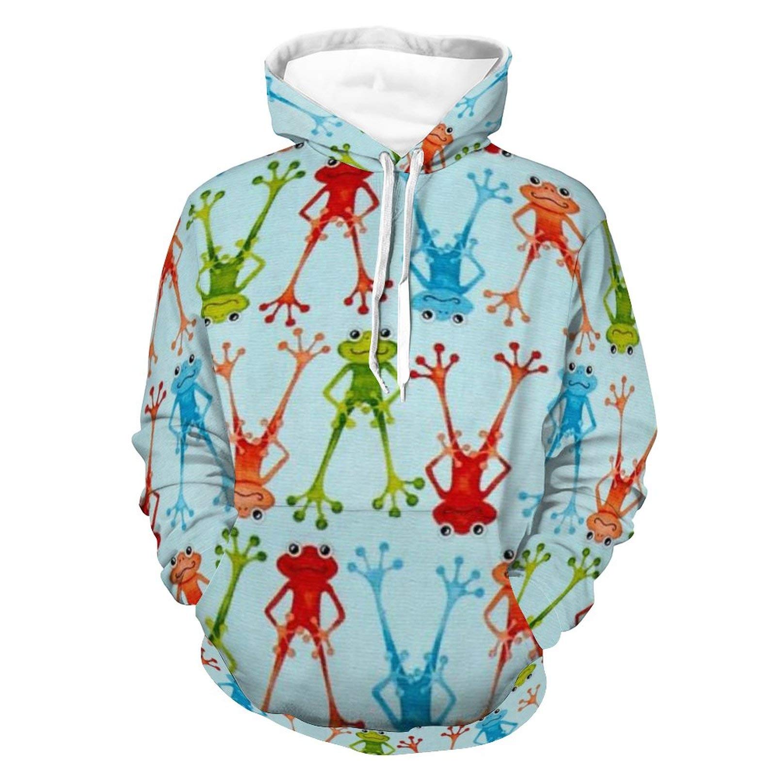 AERICKON Pullover unisex a maniche lunghe con cappuccio, leggero, da donna, alla moda, comodo, con cappuccio e tasca