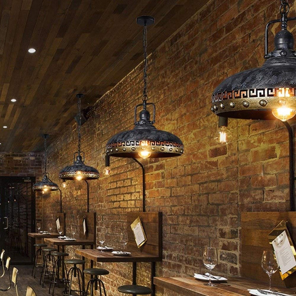Żelaza Wisiorek Dekoracja Renowacja Retro Przemysłowe E27 Nostalgiczne Wiszące Oświetlenie Wewnętrzne Stół Jadalnia Metalowy Żyrandol Ccsufit Droplight Oświetlenie