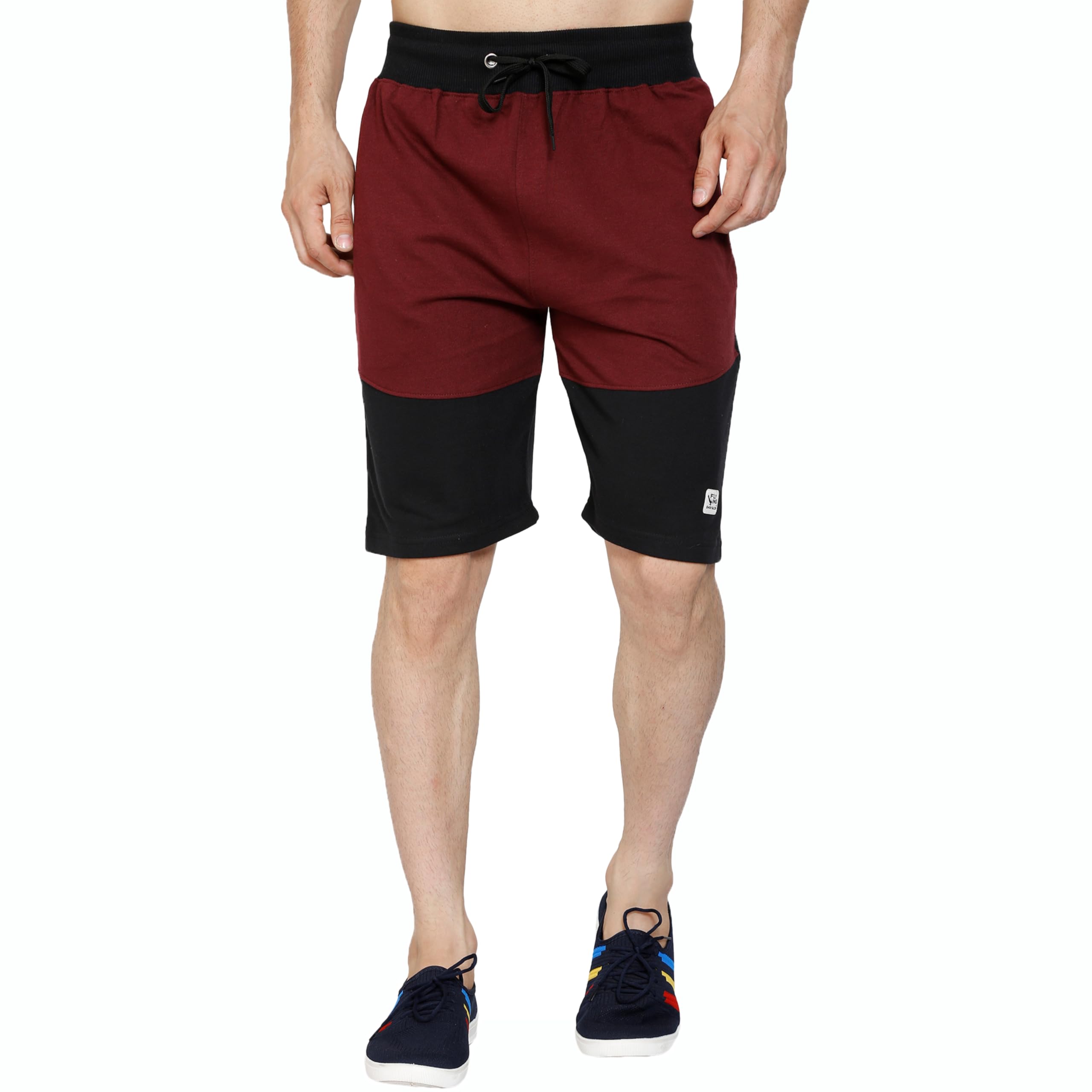 Cotton Blend Casual Cut and Sew Pattern Shorts, Zipper SidePockets, Knee Length, Shorts for Men(Pack of 1)-picture-35