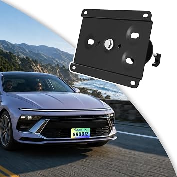 Durable License Plate Mount Fits Hyundai Sonata/Tiburon/Veracruz/XG300 | XG350/Tucson No Drill License Plate Mounting Bracket, Front Grille License Plate Holder, Long-Lasting Tag Frame
