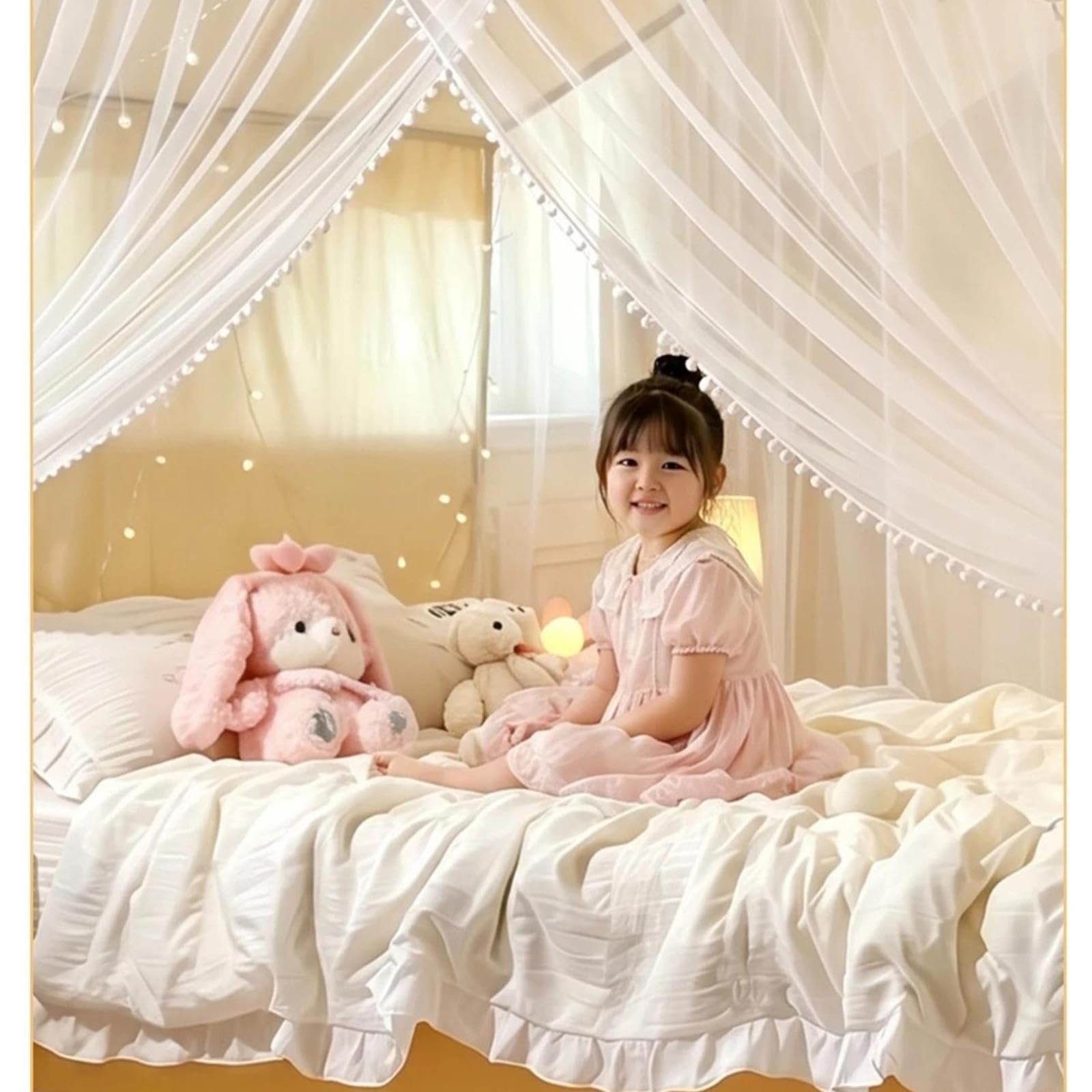 Dernière moustiquaire de petite maison style princesse avec support