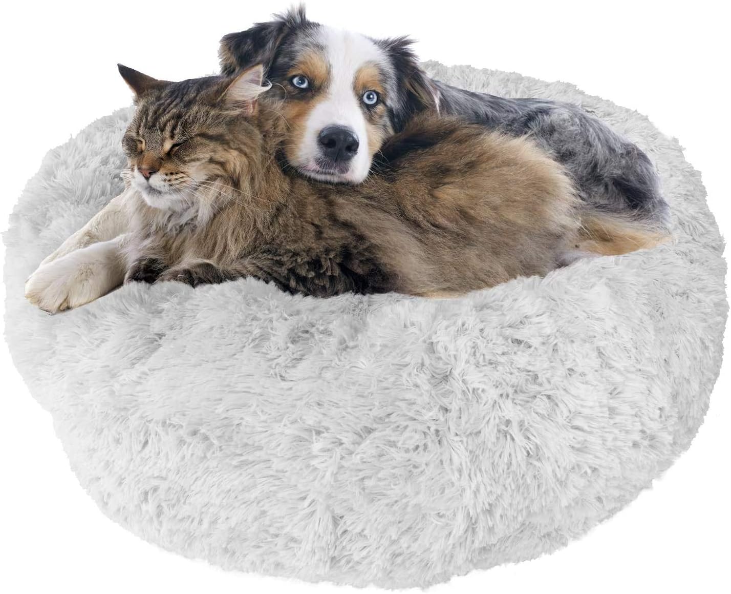 Downtown Pet Supply Orthopedic Dog Bed - Cozy Donut Dog Bed - Ergonomic Comfort and Joint Support, Even for Large Dogs - Washable Faux…