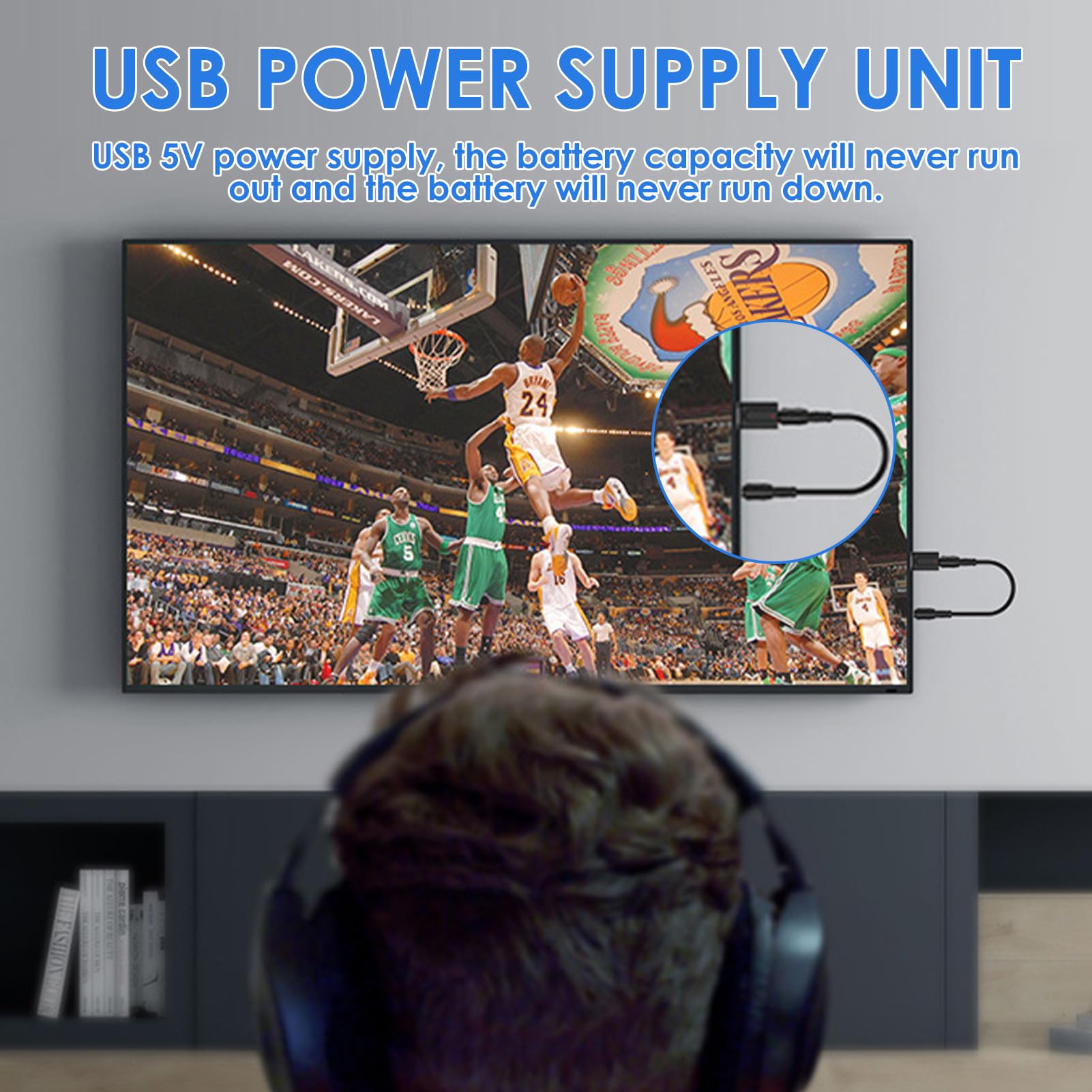 Bluetooth 5.4 USB Receptor Adaptador Transmisor de TV con Jack 3,5 mm Plug & Play Compatible con TV PC Estéreo y Altavoces Windows 7/8.1/10/11 — view 5