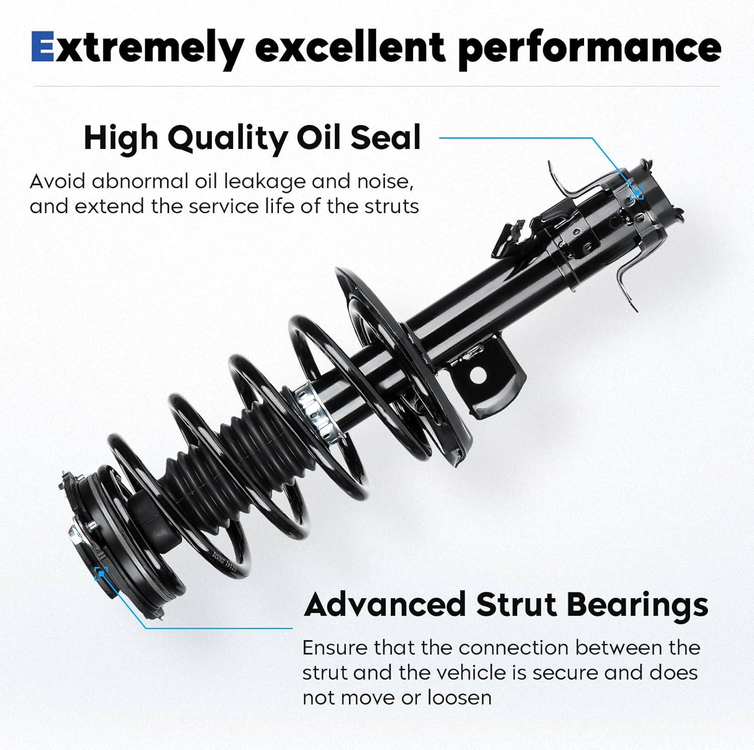 Front Complete Struts Assembly w/Coil Spring Shock Absorber Fit for Nissan Sentra 2013, Replace for 272948 272947
