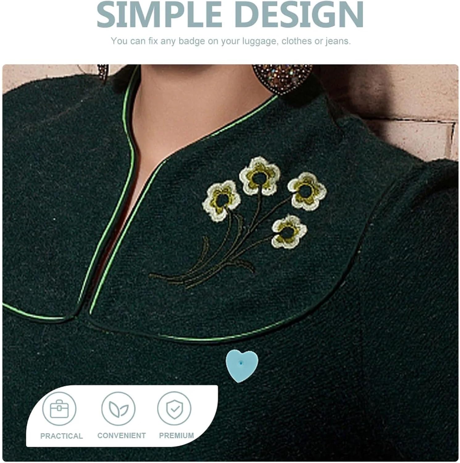 Versatile Rubber Pin Backs 300pcs Heart Shaped Locking Hat Buckle Clasp Enamel Pins Jewelry Findings Components