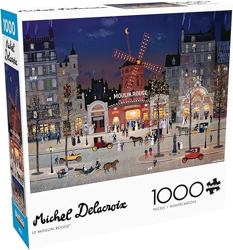 Miniatura 3 de Buffalo Games Michel Delacroix Le Moulin Rouge Rompecabezas de 1000 piezas para adultos, desafiante, perfecto para noches de juego, tamaño terminado
