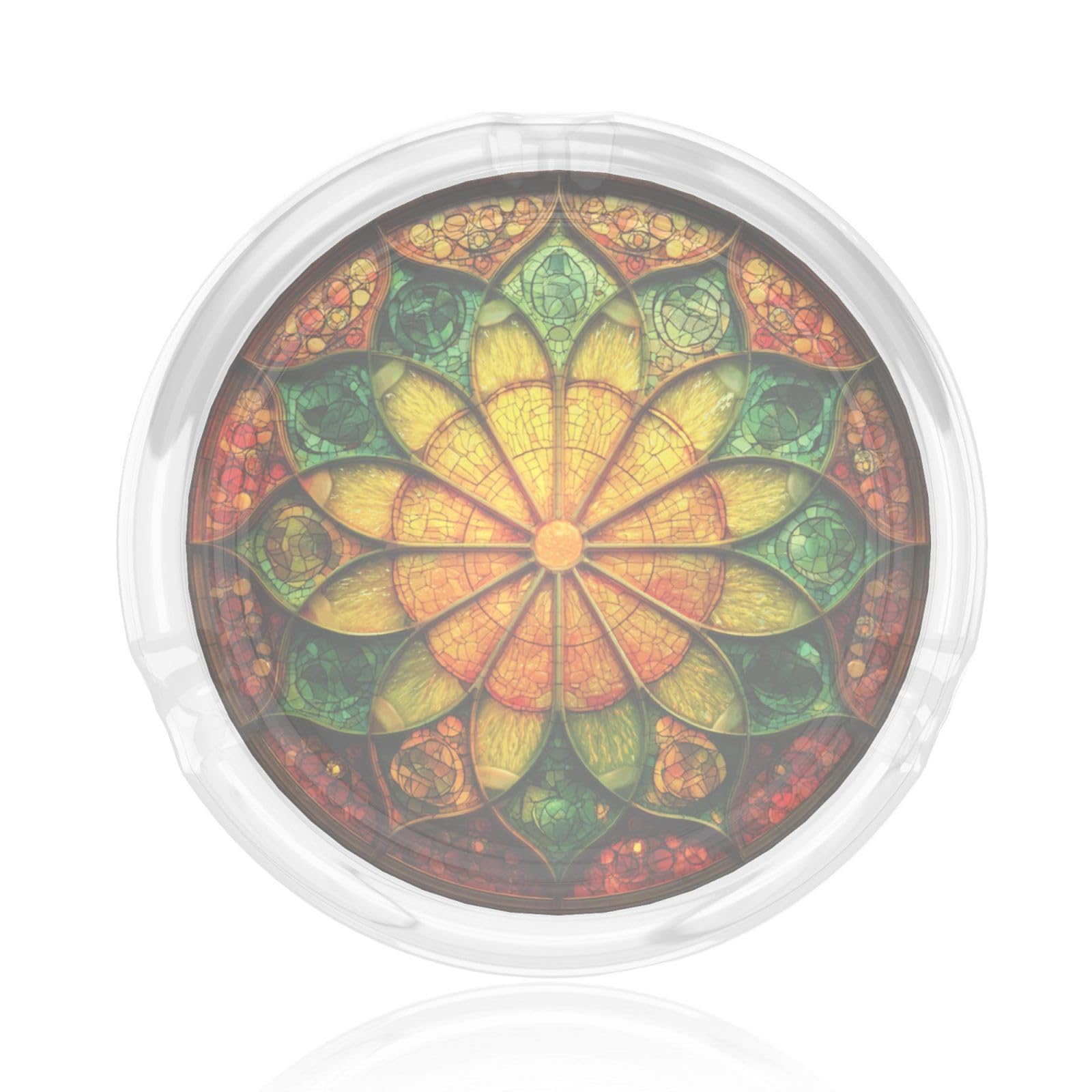 Stained Glass Lemon Slice Orange Green Glass Ashtray For Cigarettes Ash Trays Case For Home Office Decor