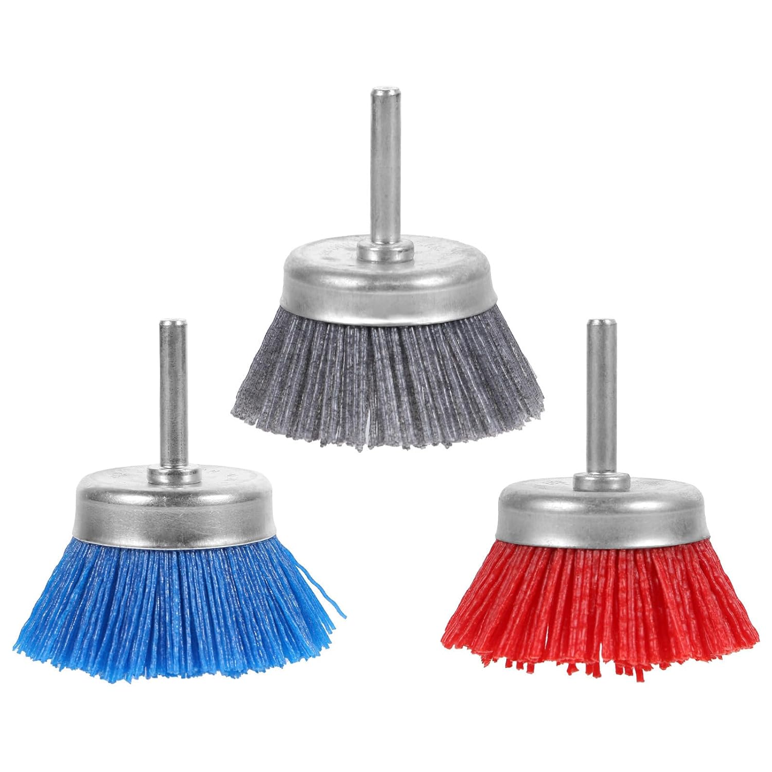 YARNOW Polishing Wheel Brush with Aluminum Abrasive Wire 3pcs for Woodworking Root Carving Buffing Tool Compatible with Electric Drill for Machining Process