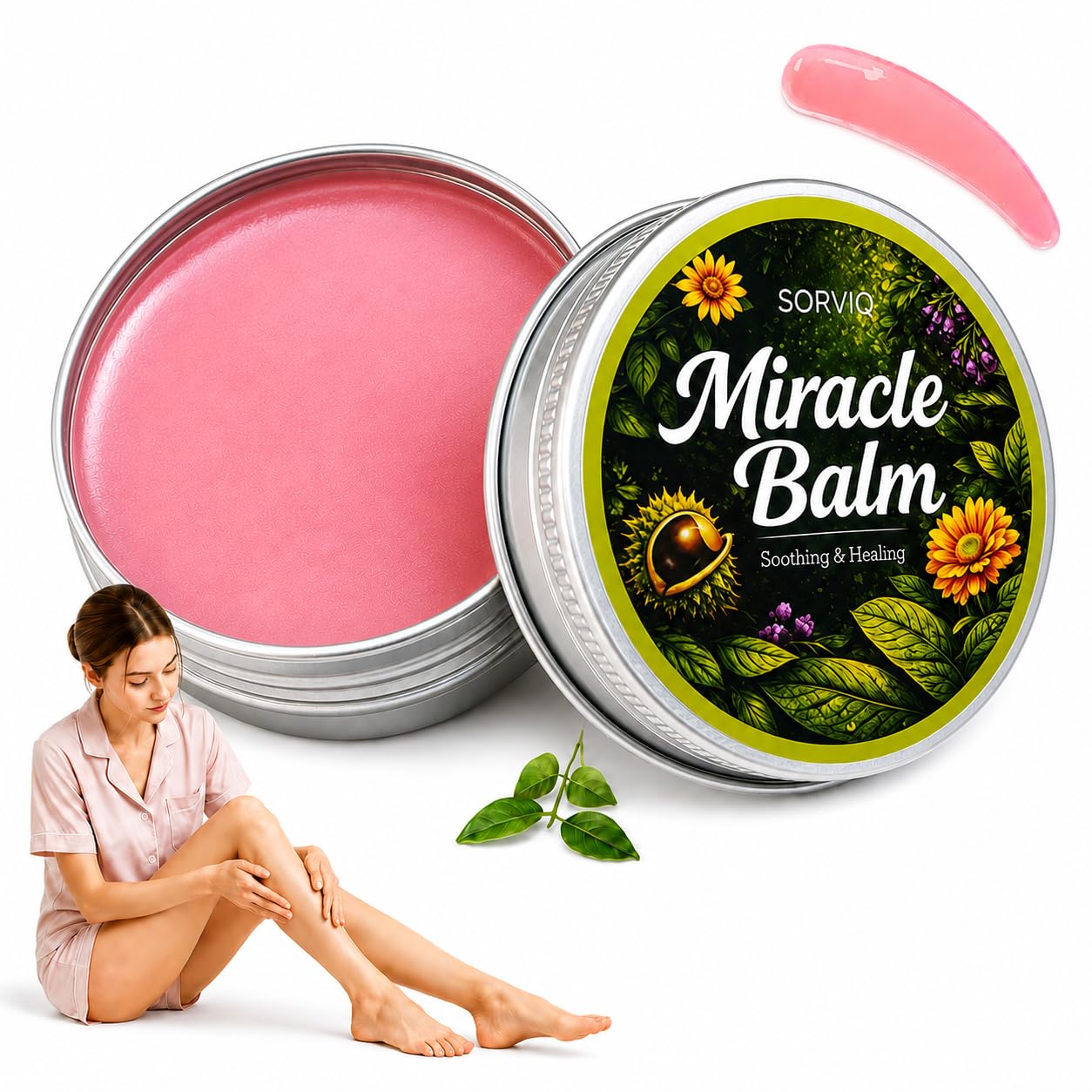 Miracle Balm for Varicose Veins with Horse Chestnut, Arnica,