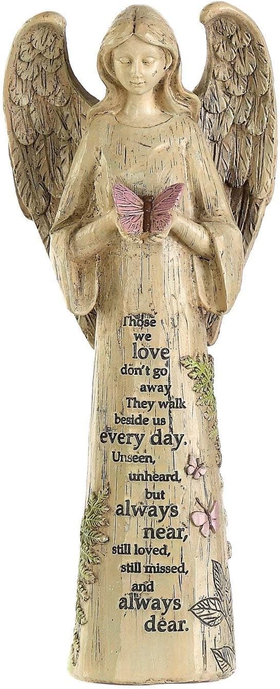 Ivy Home Standing Angel with Butterfly Garden Statuary