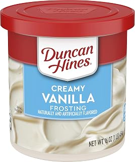 Duncan Hines Creamy Vanilla Frosting 16 oz - Rich Easy-Spread Topping for Cakes Cupcakes Brownies