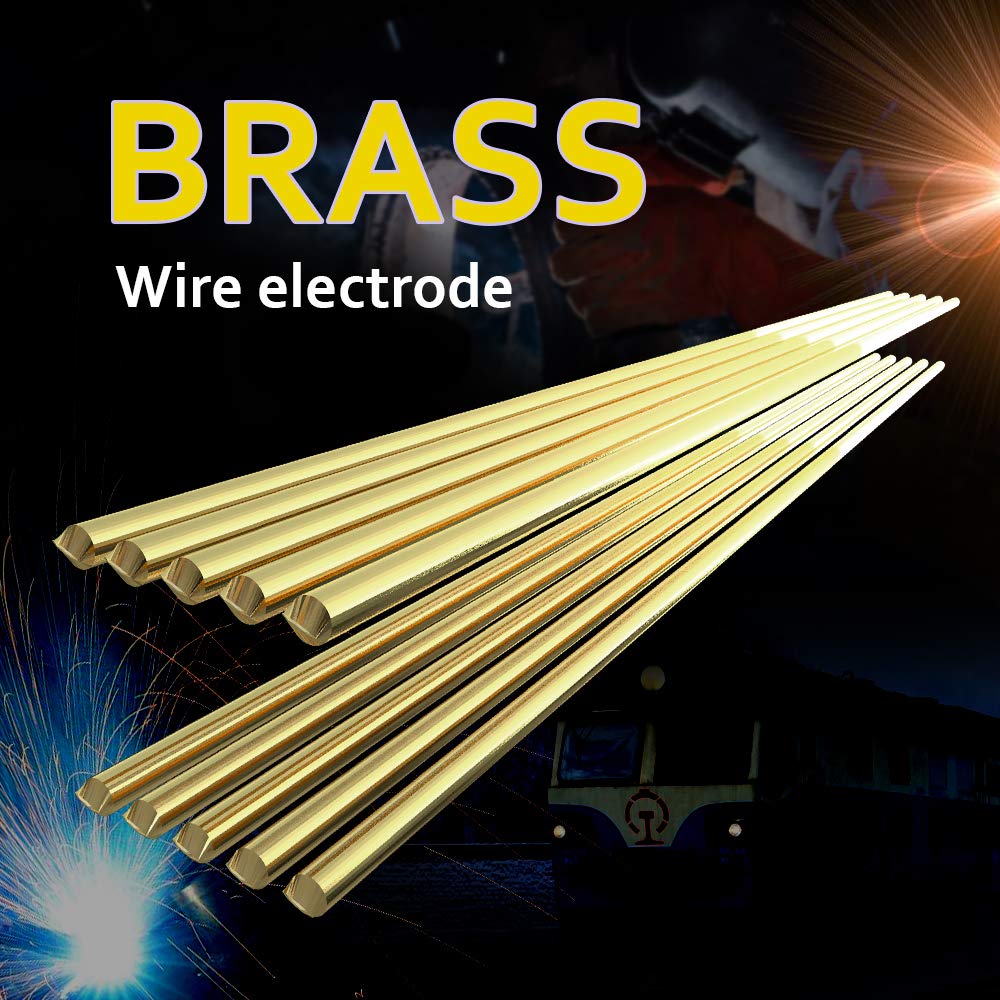 Tiges En Laiton Massif Rondes XMRISE - Lot De 10 Barres 50cm Multi-Diamètres Pour Bricolage, Modélisme & Soudage
