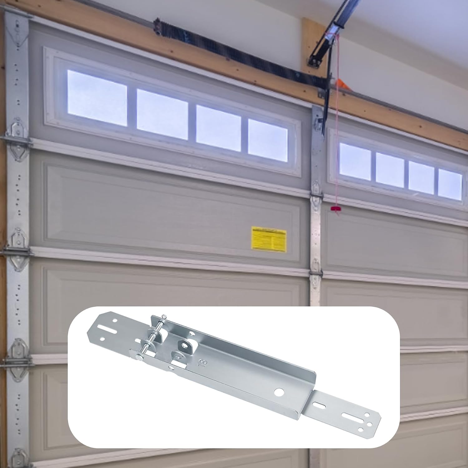 Garage Door Reinforcement Bracket, Operator Repair Hookup Brackets with Clevis Pin for Repairing Attach to The Garage Opener (18 inch)