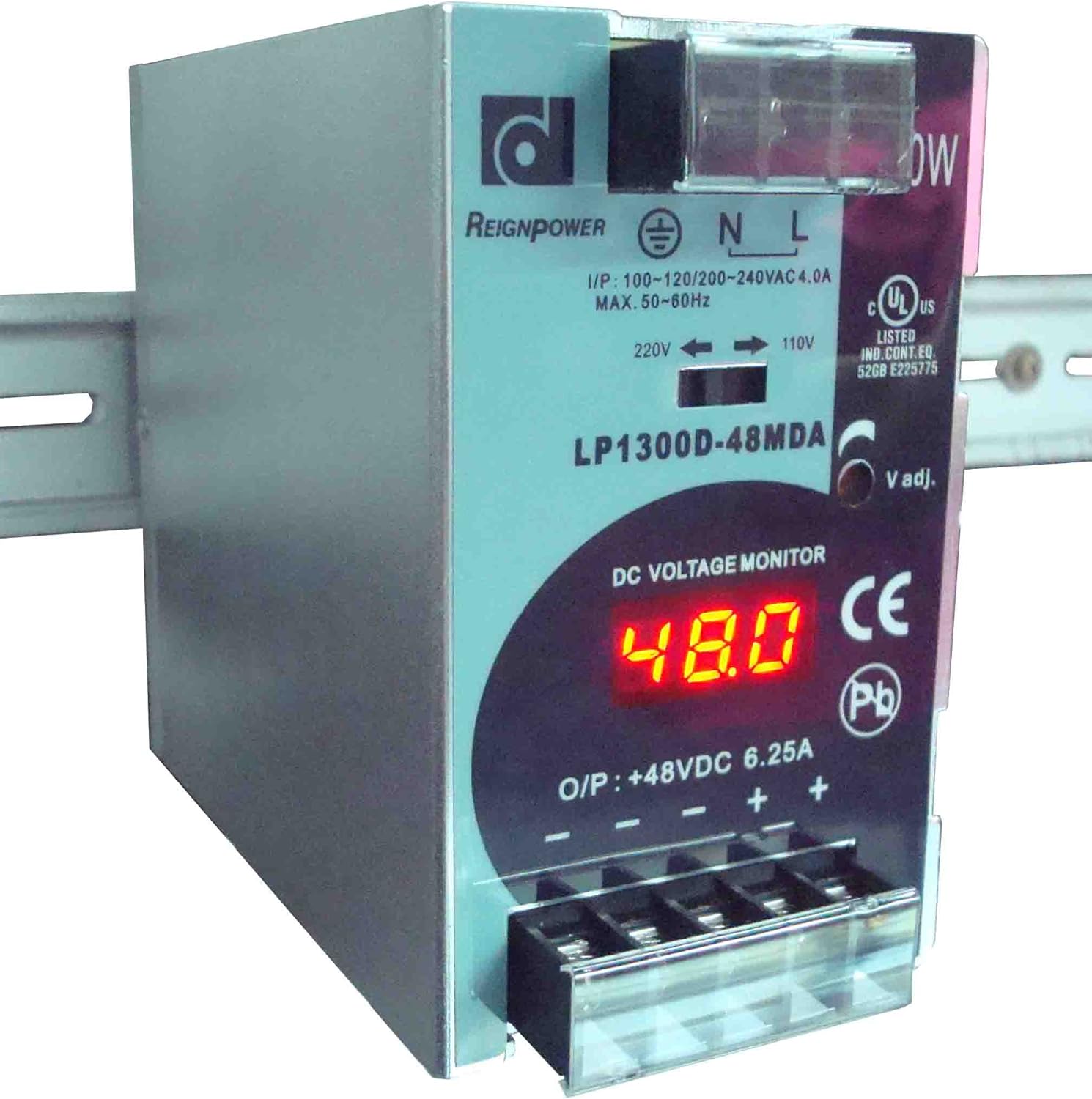 REIGNPOWER LP1300D48MDA 300W 48VDC 6.25A Din Rail Power
