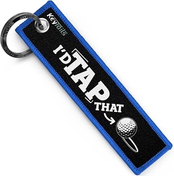 KEYTAILS Keychains, Premium Quality Key Tag for Cars, Trucks, Golf Cart, ATV, UTV [Id Tap that Golf]