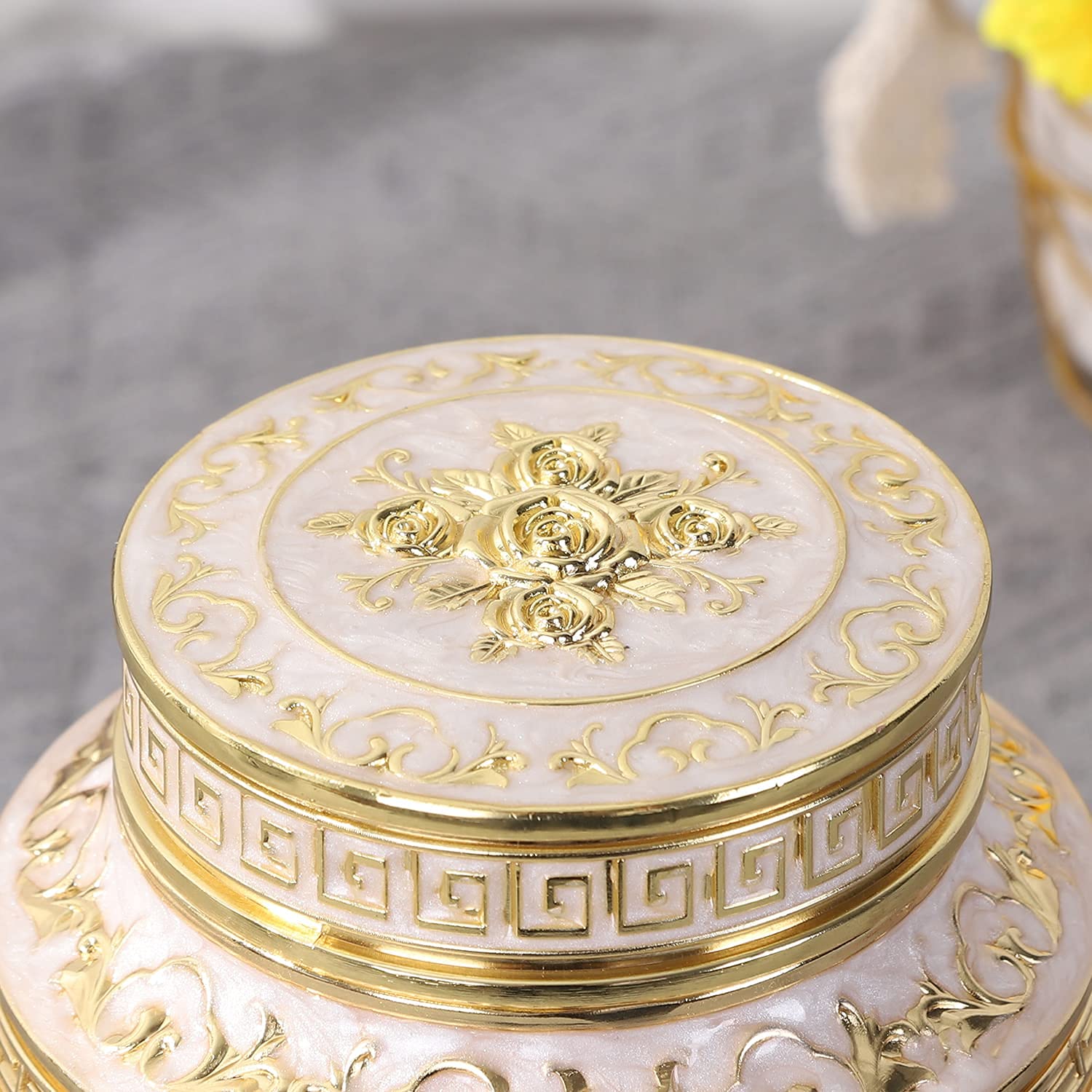 Urna mediana para cenizas humanas, urna de cremación de flores de rosa, hermosas urnas de recuerdo, urna funeraria hecha de aleación de zinc, capacidad para 70 pulgadas cúbicas de cenizas, adecuada