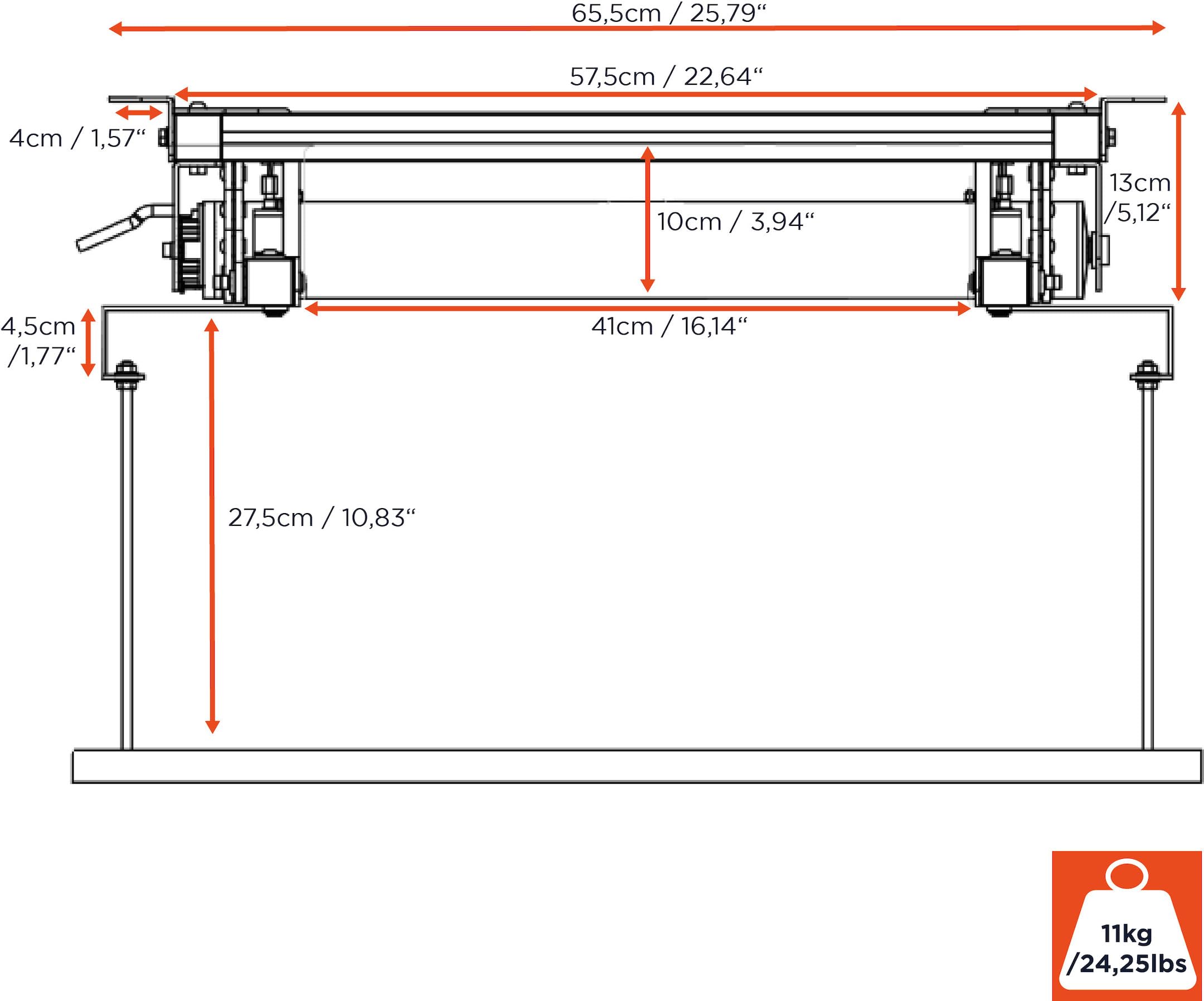 celexon Soporte motorizado para projectores PL300-47 cm Profundidad de Montaje - hasta 15 kg