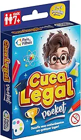 Pais & Filhos | Jogo Cuca Legal Pocket | 220 Perguntas Educativas | Jogo de Cartas Infantil Portátil | +7 Anos | Jogo de Raciocínio e Conhecimento para Família e Viagem