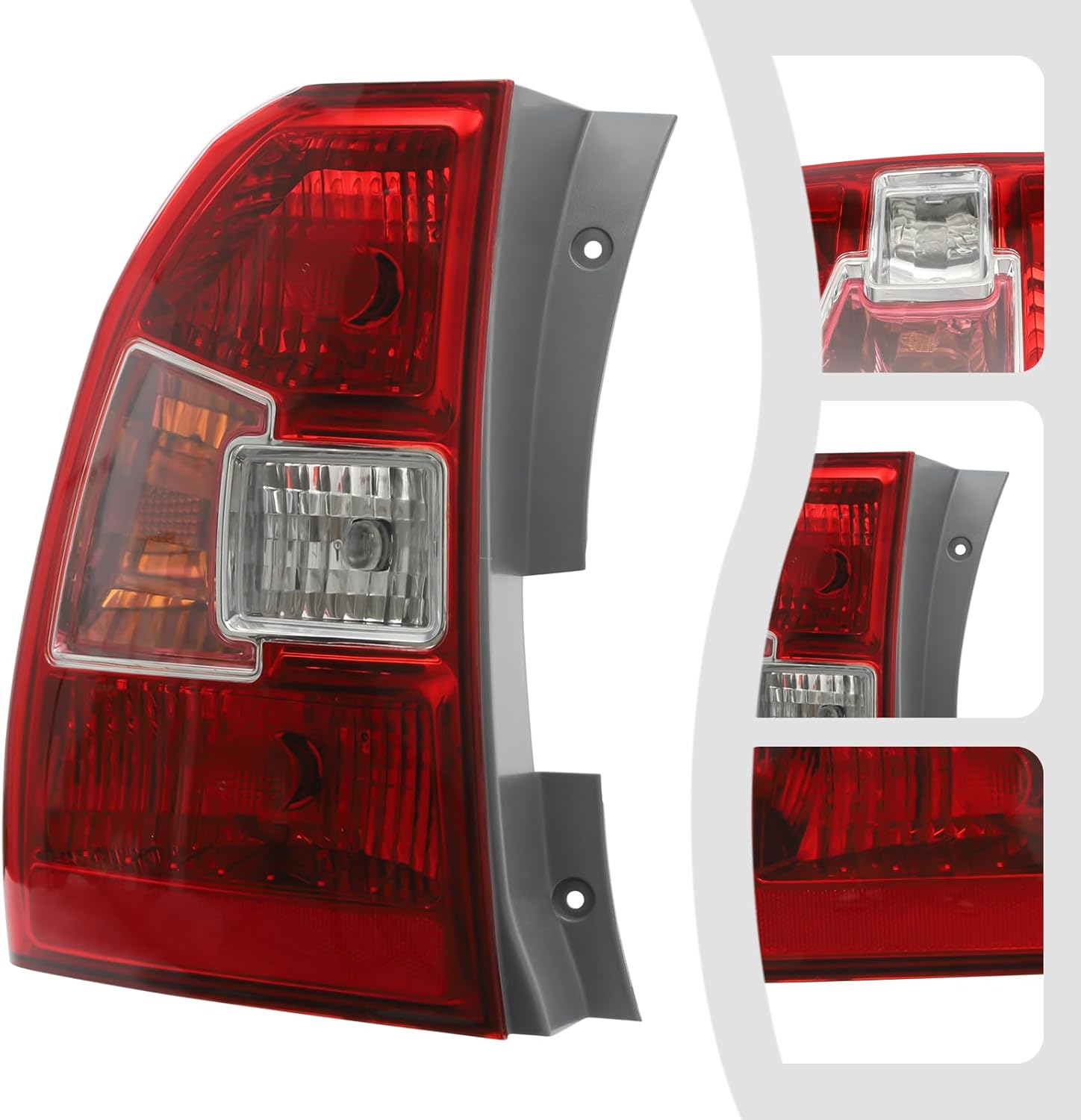 Tail Light Assembly for 2005 2006 2007 2008 2009 2010 Kia Sportage w/Bulb Driver Side Halogen Rear Tail Light Assembly (Left)