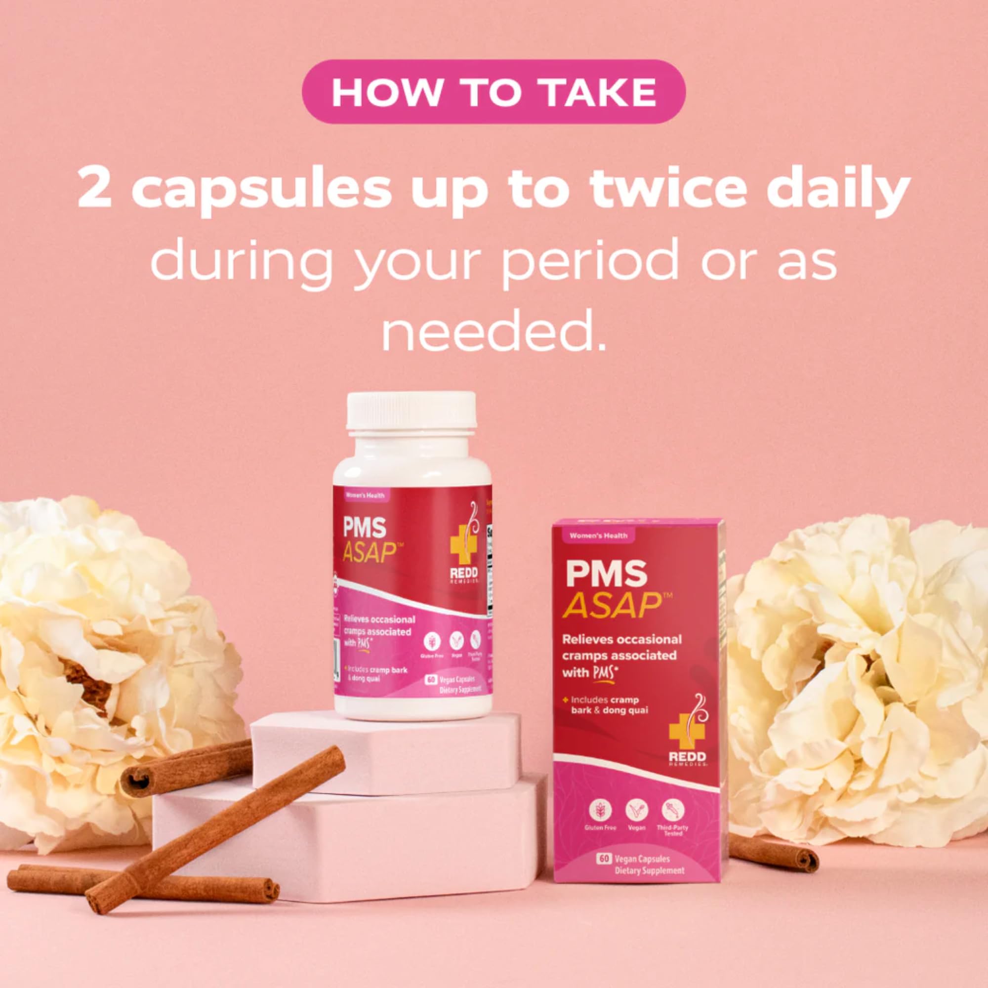 Redd Remedies PMS ASAP | Menstrual Comfort Support | 30 Servings — Amazon image 5