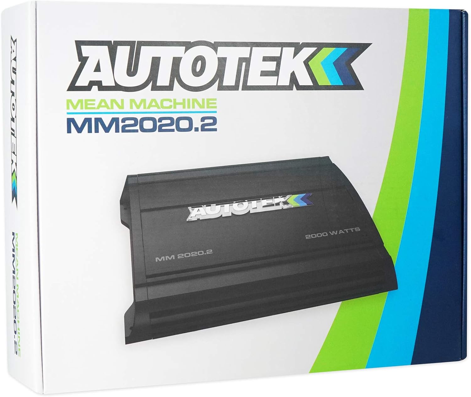 Autotek MM2020.2 Mean Machine Series Bridgeable Car Audio Amplifier – 2 Channel, Class A/B, 2000 Watt, Bass Boost, Marine Grade Protection Amp