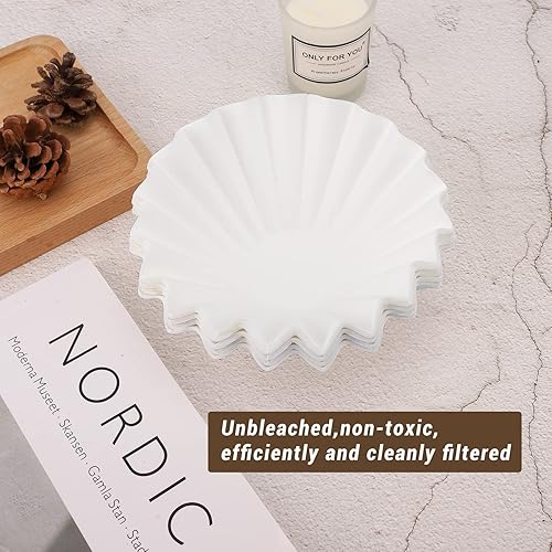 Miniatura 3 de EUSOAR Filtros de café blanco de 1 a 4 tazas, paquete de 50 filtros de papel desechables de tamaño pequeño, para cafeteras de vertido y goteo, para